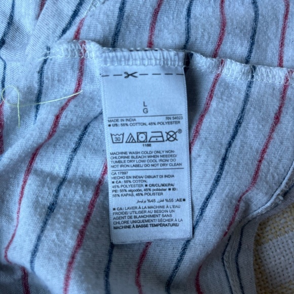Old Navy Red and Blue Striped Tee - Picture 4 of 4